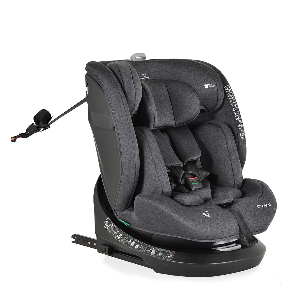 Autosediste za bebe iSize DRACO Black Top-Tether