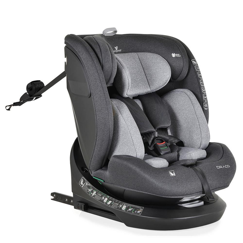 Autosediste za bebe iSize DRACO Grey Top Tether
