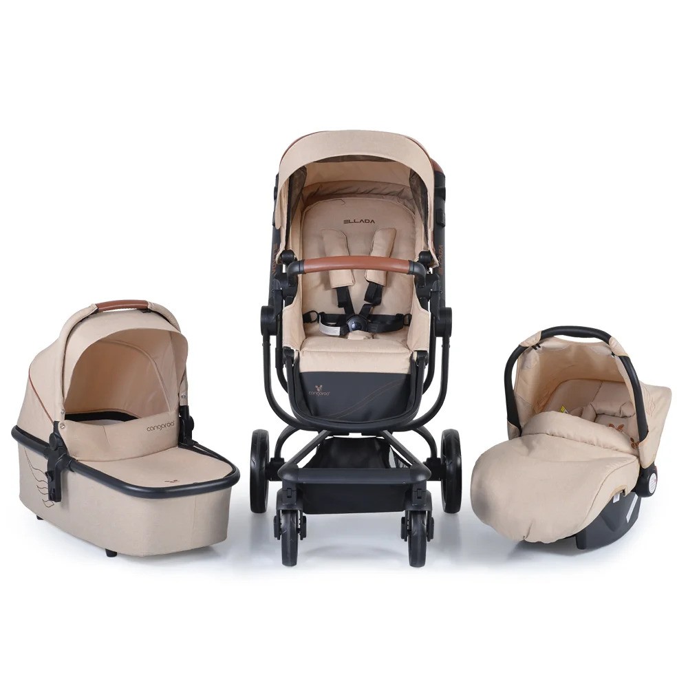 KOlica za bebe 3u1 Ellada Cangaroo bež boje