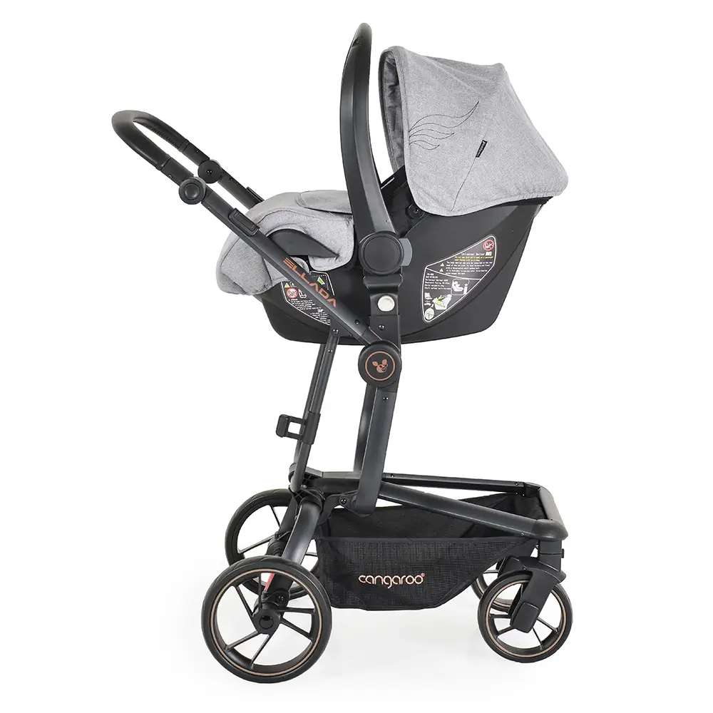 Kolica za bebe Ellada 3u1 iSize – Grey - Slika 18