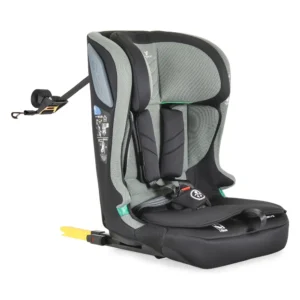 Dečije autosedište I-Drive Twill-Green sa ISOFIX-om za uzrast 76–150 cm.