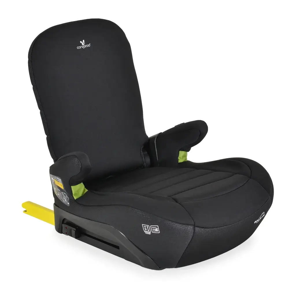 Cangaroo Galaxy buster sedište sa naslonom 125–150 cm, ISOFIX, Cosmos Black, sklopivi naslon.