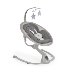Ljuljaška za bebe Cloud Premium Light Grey – električna njihalica sa senzorom pokreta, rotacijom 360° i melodijama