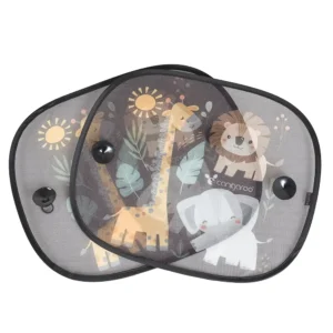 Zaštita od sunca za auto stakla Cangaroo Shady Animals – set bočnih UV štitnika sa motivima životinja.