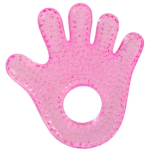 Glodalica za bebe Ruka Cangaroo – rashladna glodalica punjena vodom za rast zubića, roze boja