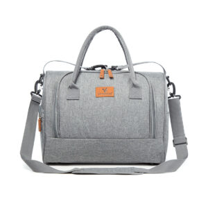 Torba za mame Jossie siva – multifunkcionalna torba za bebine stvari sa džepovima i podlogom za previjanje