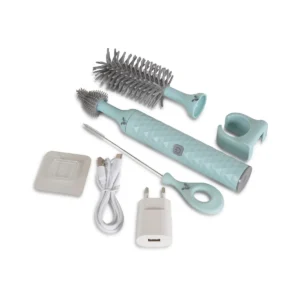 Električni set četki za flašice i cucle plavi za temeljno čišćenje bebi opreme