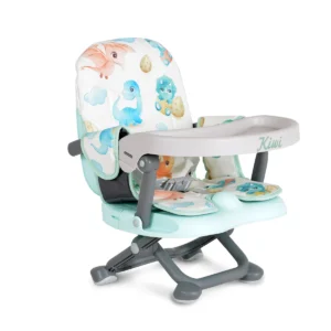 Cangaroo hranilica Kiwi pričvršćena na običnu trpezarijsku stolicu