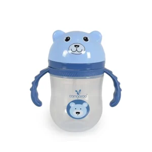 Šolja za bebe Berry Blue 240 ml sa silikonskom slamkom i ručkama